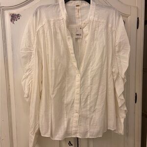 Free People Maraya Cotton Button-up Blouse